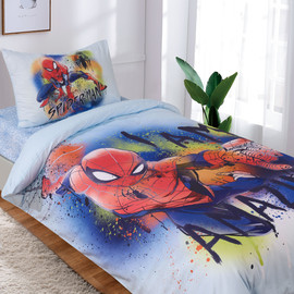 מרוול סט מצעים נוער 100% כותנה – Spiderman graffiti