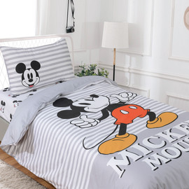 Disney סט מצעים נוער 100% כותנה – MICKEY grey