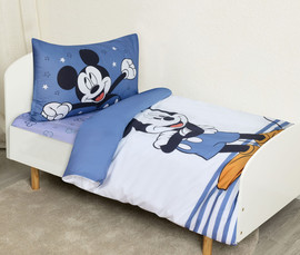 Disney סט מצעים מיטת מעבר 100% כותנה – MICKEY blue