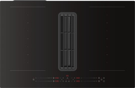 ELECTRA כיריים אינדוקציה משולבות קולט אדים 80 ס"מ Electra EL8080 - תלת פאזי - גימור זכוכית שחורה