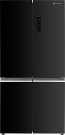 ELECTRA מקרר 4 דלתות מקפיא תחתון 600 ליטר נטו Electra EL6700GBL - גימור זכוכית שחורה