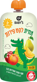 לייף לייף בייביז מחית לקט פירות סקוויז