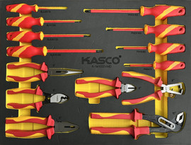Kasco סט פליירים + מברגים VDE מודולרי 14 חלקים - KASCO