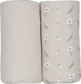 Olimoli זוג חיתולי עיטוף L טטרה ליין גינה אורבנית – 2Big Swaddle 110X110cm