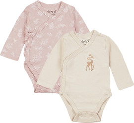 Olimoli מארז זוג בגדי גוף מודפס בנות – Baby Body Suit 2 PCS