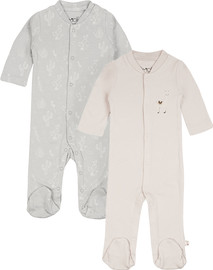 Olimoli מארז זוג אוברולים מודפס יוניסקס – Baby Coverall 2 PCS