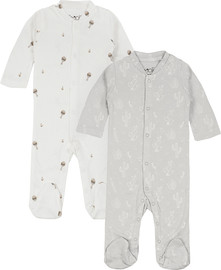 Olimoli מארז זוג אוברולים מודפס יוניסקס – Baby Coverall 2 PCS