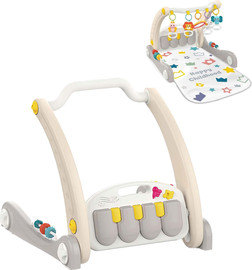 Huanger הליכון ומזרן פעילות 2-ב-1 עם פסנתר - 2-in-1 baby walker & piano fitness mat