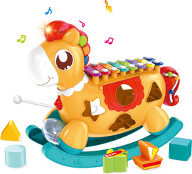 Huanger סוס פוני קסילופון והתאמות צורה - Music Pony with Blocks