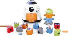 Hola Toys חללית קסומה ערכה לבנייה ומיון צורות - Magic Toy Spaceship Shape Sorter Set