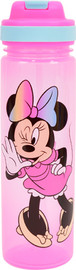 Disney בקבוק פלסטיק עם ידית אחיזה סיליקון 650 מל - מיני מאוס צבעי הקשת