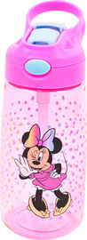 Disney בקבוק פלסטיק 500 מל פיית סיליקון - מיני מאוס צבעי הקשת