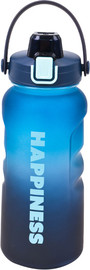 שמחה זה אנחנו בקבוק ספורט ענק עם ציפוי גומי 2200 מ''ל - אןמברה כחול כהה תכלת