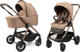 Infanti עגלת תינוק משולבת כולל אמבטיה וטיולון דגם Leona Champagne צבע שמפניה-חדש