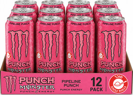 MONSTER ENERGY מגש מונסטר פייפלין 500 מ"ל - 12 יחידות