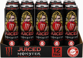 MONSTER ENERGY מגש משקה אנרגיה מוגז Monster Energy Bad Apple - 12 יחידות