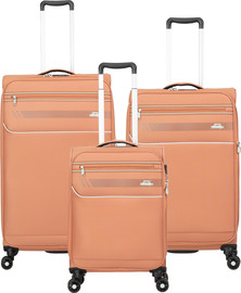 Slazenger סט 3 מזוודות בד פרמיום קלות במיוחד דגם B-lite II מבית חברת היוקרה Slazenger צבע כתום