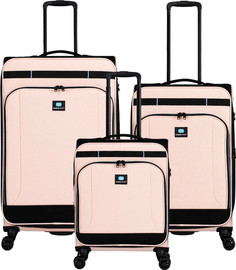 Cabin fly סט מזוודות בד מתרחבות אולטרא לייט ״28+״24+״20 מבית המותג ®CABIN FLY דגם SkyLite צבע ורוד