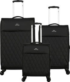 Slazenger סט 3 מזוודות בד פרמיום בעיצוב אלגנטי דגם Savoy מבית Slazenger צבע שחור