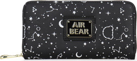 Air Bear ארנק אופנתי עם ירח וכוכבים זוהר בחושך מיני שיק | Air Bear שחור