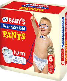 לייף לייף בייביז פנטס תחתוני חיתול מידה 6