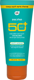 לייף תחליב פנים להגנה 50+