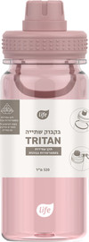 לייף בקבוק טריטן ורוד עם הברגה 520 מ"ל
