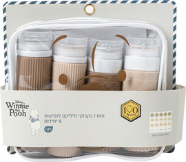 לייף בקבוקי נסיעות סיליקון פו הדוב