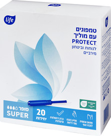 לייף טמפונים עם מוליך פרוטקט סופר