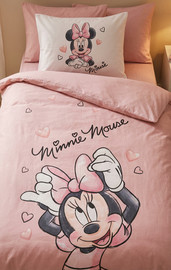 Disney מצעי ילדים ונוער 100% כותנה - MINNIE BOW - סט מצעים יחיד