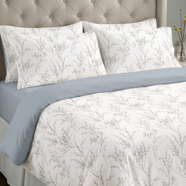 Laura Ashley Laura Ashley-  PUSSY WILLOW GREY סט מצעים נוער סאטן 220 100% כותנה