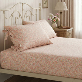 Laura Ashley Laura Ashley- Loveston סט מצעים קיץ נוער פרקל 180 100% כותנה