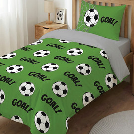 רד צ'ילי מצעי ילדים ונוער 100% כותנה - Soccer Goal Green - סט מצעים יחיד
