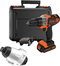 Black & Decker באנדל אימפקט – מקדחה/מברגה MULTIEVO 18V עם ראש אימפקט מבית Black+Decker