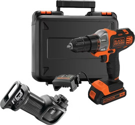 Black & Decker באנדל מסור – מקדחה/מברגה MULTIEVO 18V עם ראש מסור אנכי מבית Black+Decker