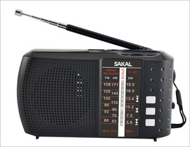 SAKAL רדיו נייד איכותי נטען 3 ב-1 עם Bluetooth, USB וכרטיס זיכרון – קליטה חזקה AM/FM/SW