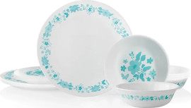 Corelle סט צלחות קורל 12 חלקים ל 4 סועדים דגם Teal של קורנינג ארה"ב 