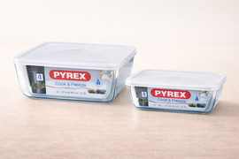 PYREX מארז  2 כלי אחסון PYREX – סדרת Cook & Freeze | תוצרת צרפת