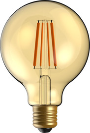 MIDEA נורת לד פחם 8.5W G95 2200K צבע זהב