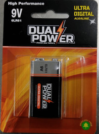 Dual power בליסטר 1 סוללת DUAL POWER 9V 6LR61