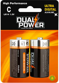 Dual power בליסטר 2 סוללות DUAL POWER  C-LR14