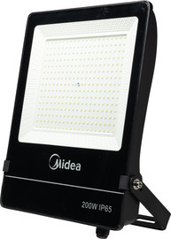 MIDEA פנס הצפה מידאה 200W אור יום/גוף שחור 110 לומן לוואט