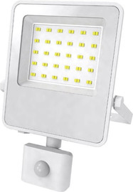 Brightcom פנס הצפה 100W אור יום כולל חיישן תנועה Brightcom ברייטקום LED-E017EIS100W-W-DL