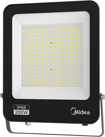 MIDEA פנס הצפה 110LM/W MIDEA 200W גוף שחור/אור יום 6500K