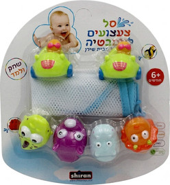 winfun סל רשת לאחסון צעצועים לאמבטיה הכולל סט צעצועי מים