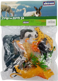 צעצועי שירן מארז 4 חיות בר, 2 גדולות, 2 קטנות ואביזרי נוף
