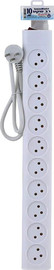 Semicom רב שקע 10 שקעים Semicom SW-MS10-1M+S כולל מפסק באורך 1 מטר