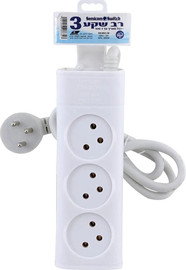 Semicom רב שקע 3 שקעים Semicom SW-MS3-1M באורך 1 מטר