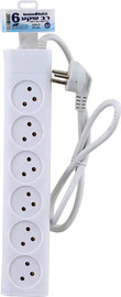 Semicom רב שקע 6 שקעים Semicom SW-MS6-1M באורך 1 מטר