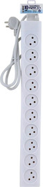 Semicom רב שקע 10 שקעים Semicom SW-MS10-1M באורך 1 מטר
